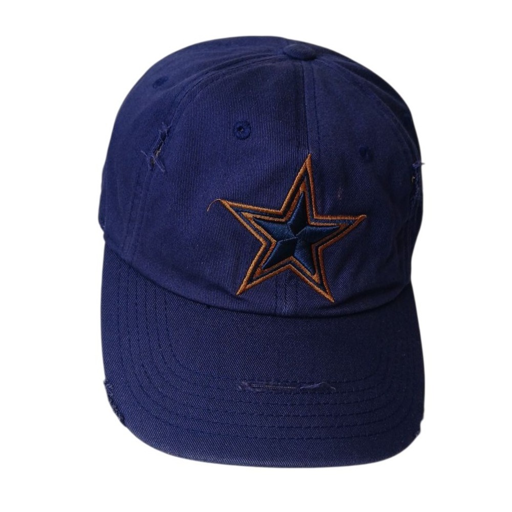 Dallas Cowboys Star Wars Chewbacca Cap Distressed Adjustable/Blue Brown - Picture 2 of 6